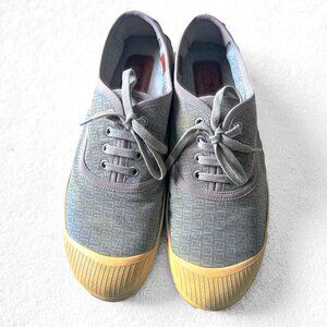 Fendi – Jacquard Men’s Sneakers – Size 7.5 US – Green/Tan